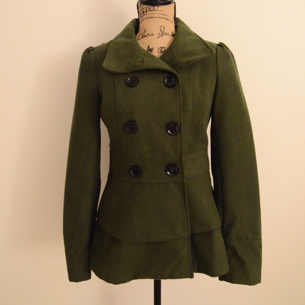 Peplum Olive Green Jacket